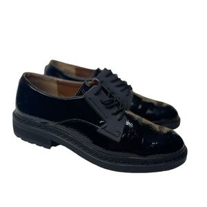 Franco Sarto Sandra Black Patent Loafers